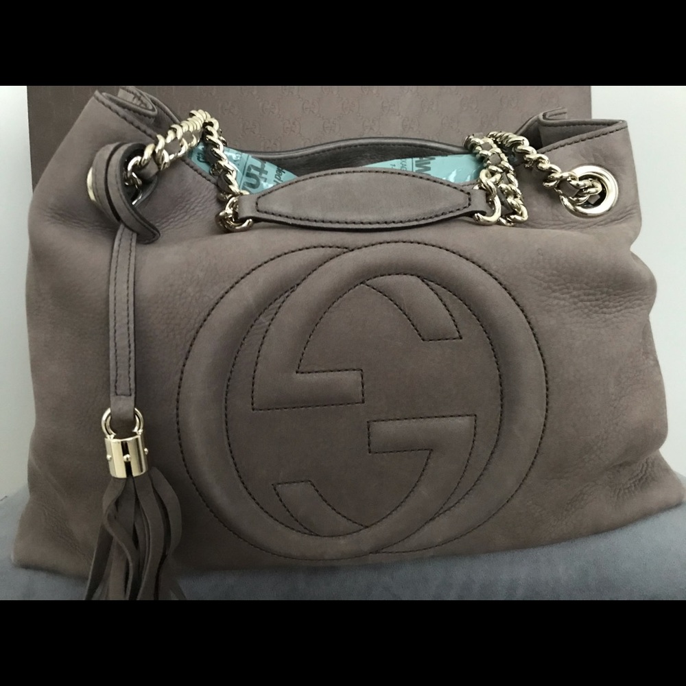 Gucci Soho Nubuck Leather Shoulder Bag